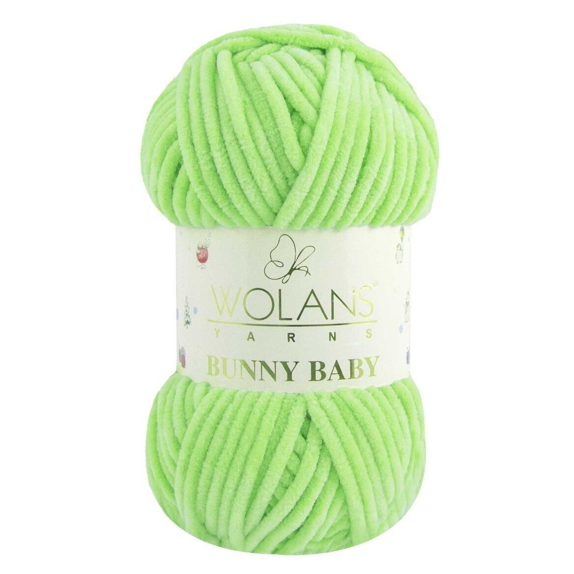 Wolans Bunny Baby 100-47 Šviesiai žalia – pliušiniai siūlai