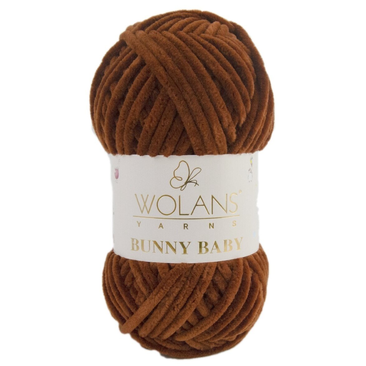 Wolans Bunny Baby 100-60 Cinamono – pliušiniai siūlai