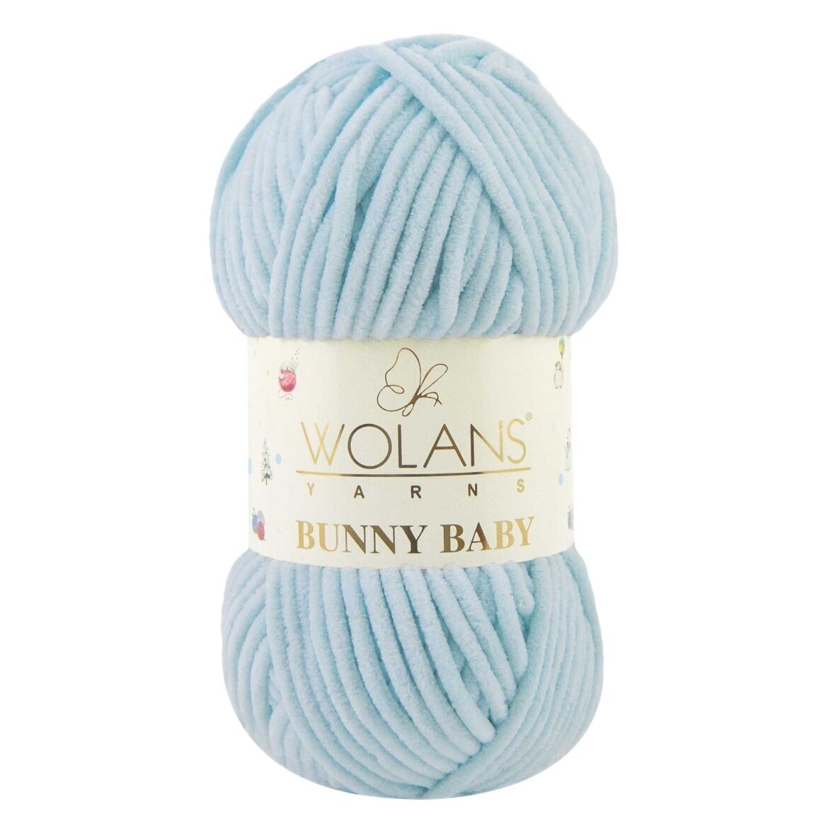 Wolans Bunny Baby 100-48 Šviesiai mėlyna – pliušiniai siūlai