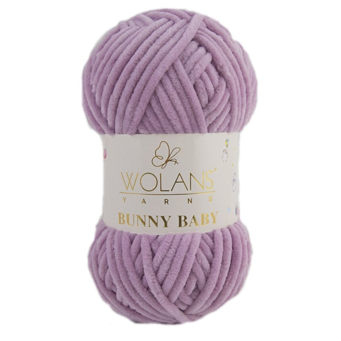 Wolans Bunny Baby 100-59 Pilkšvai violetinė – pliušiniai siūlai
