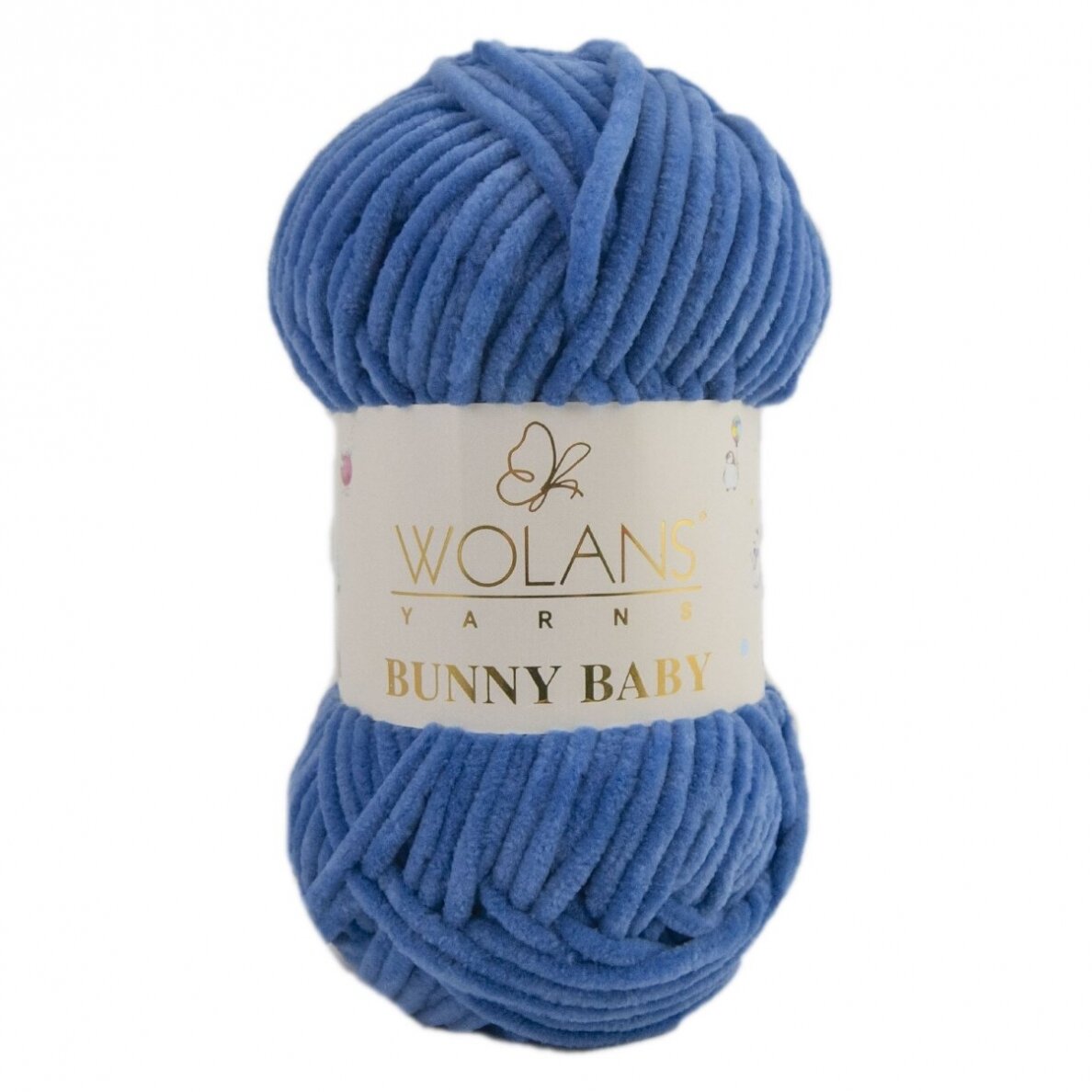 Wolans Bunny Baby 100-35 Karališka mėlyna – pliušiniai siūlai