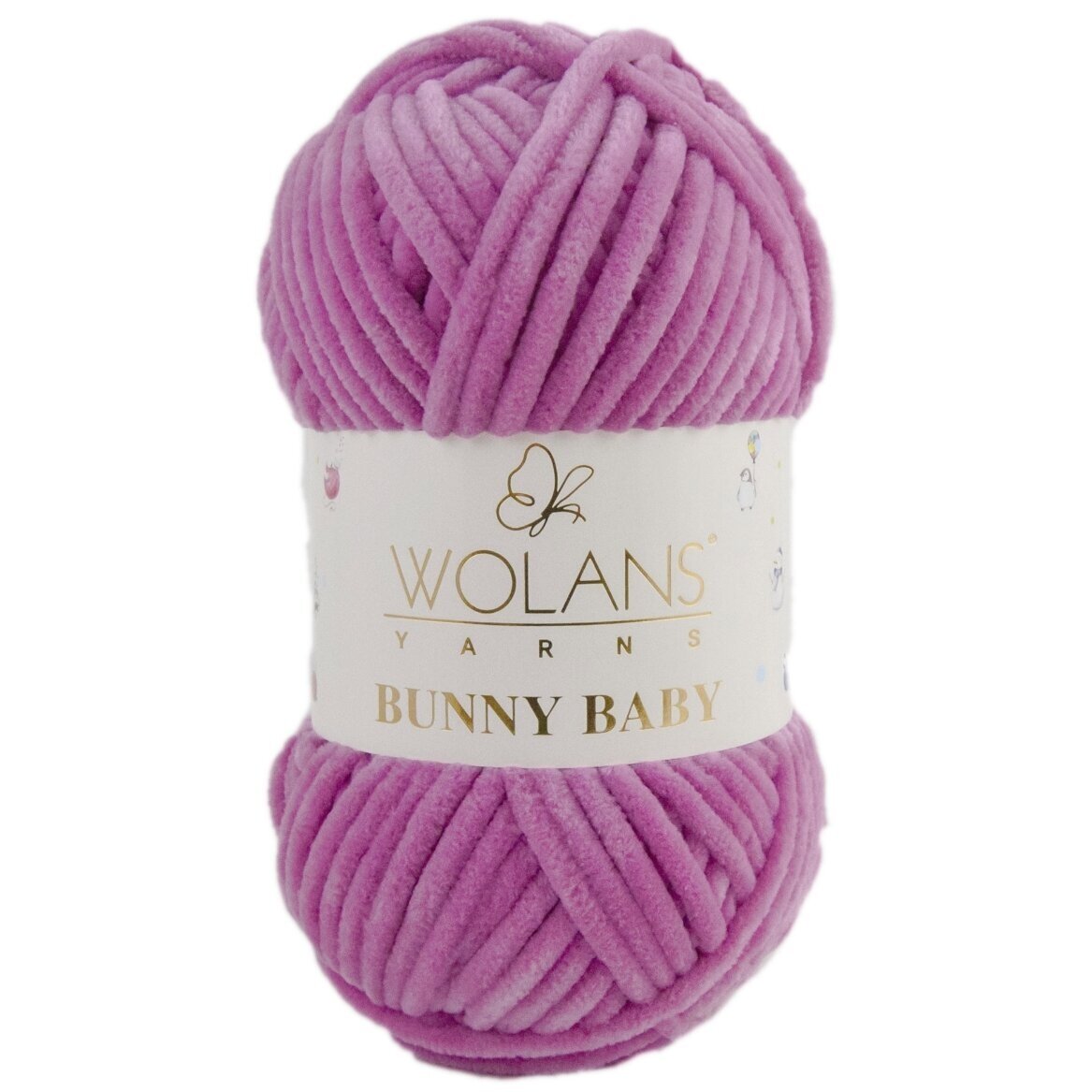 Wolans Bunny Baby 100-61 Tamsiai rožinė – pliušiniai siūlai
