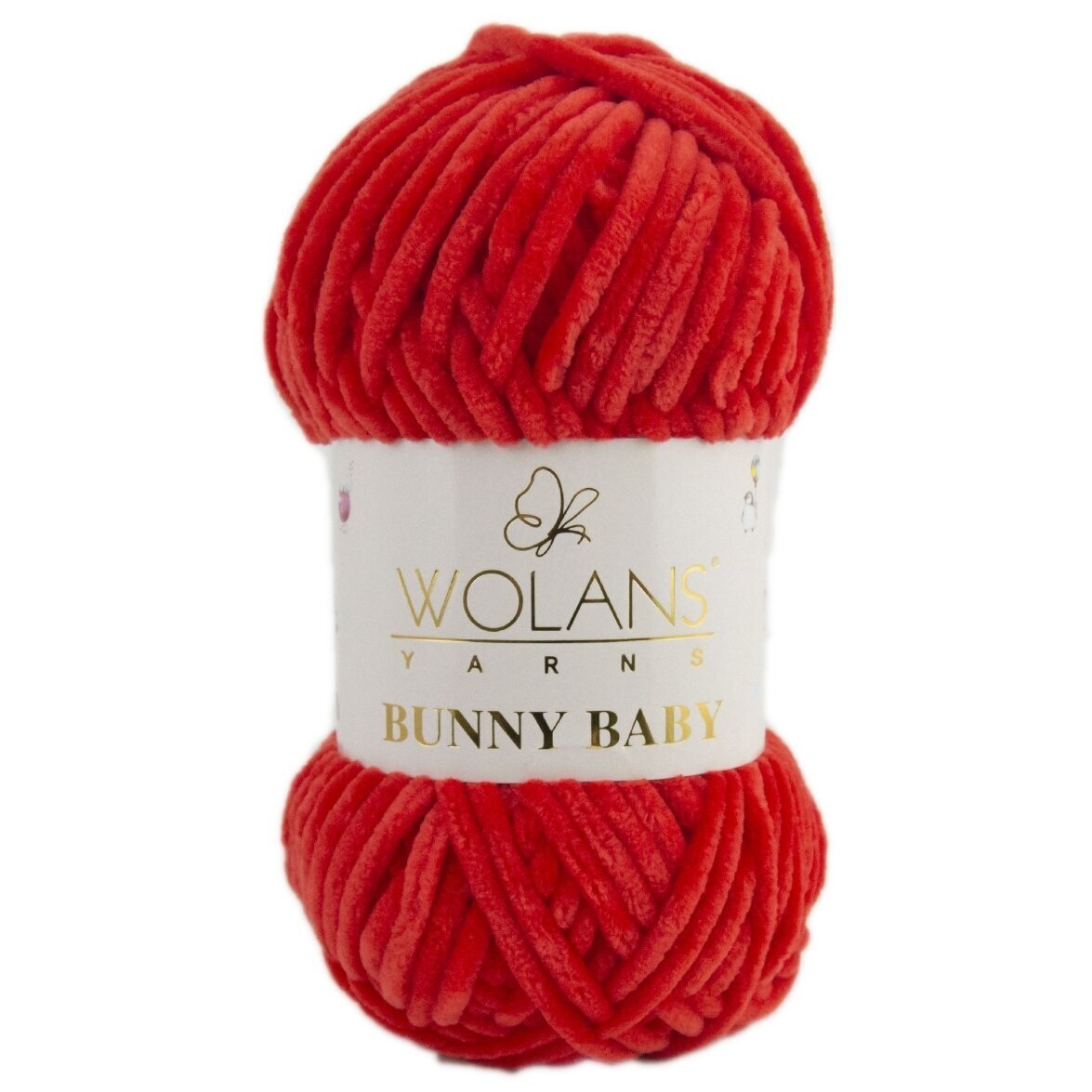 Wolans Bunny Baby 100-08 Raudona – pliušiniai siūlai