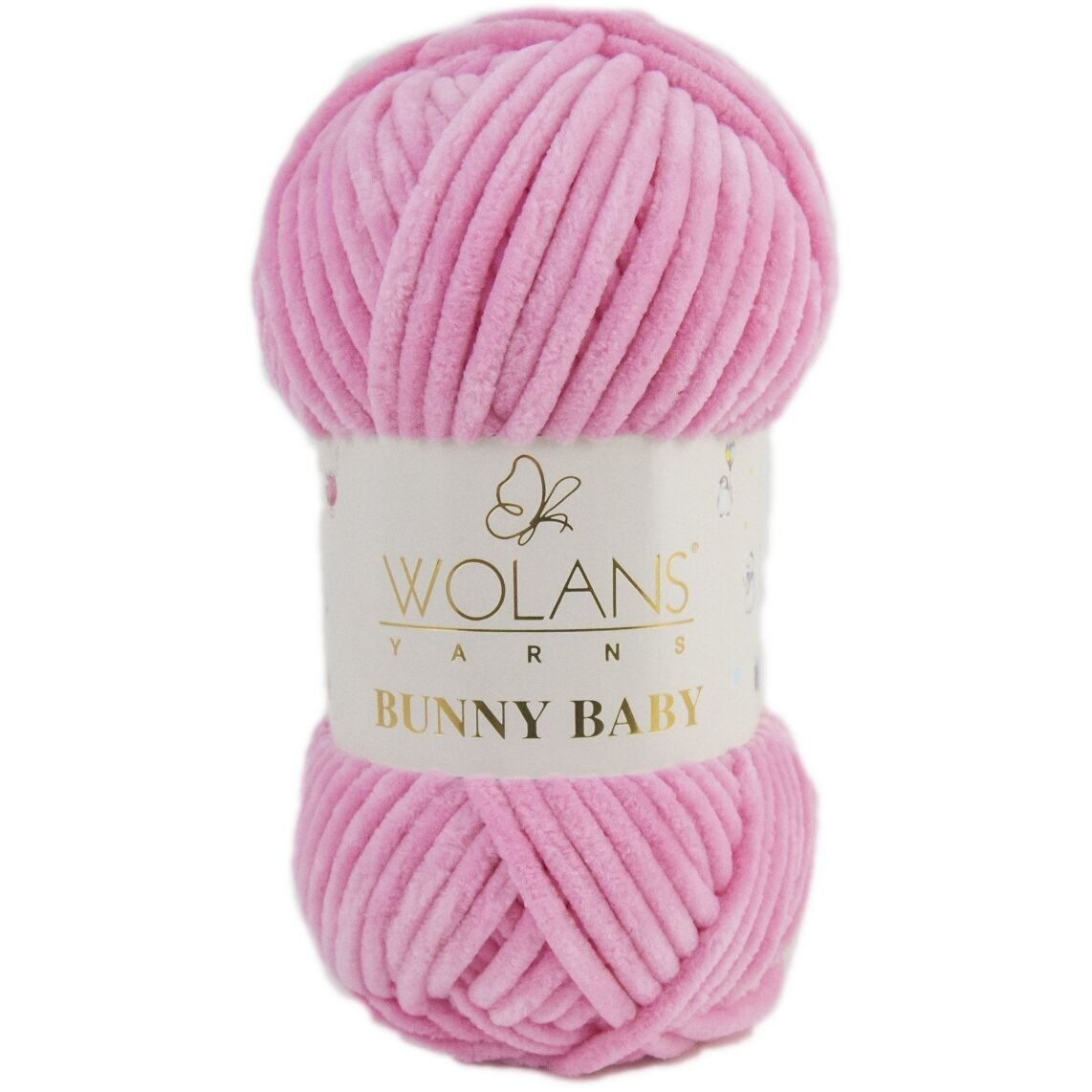 Wolans Bunny Baby 100-06 Rožinė – pliušiniai siūlai