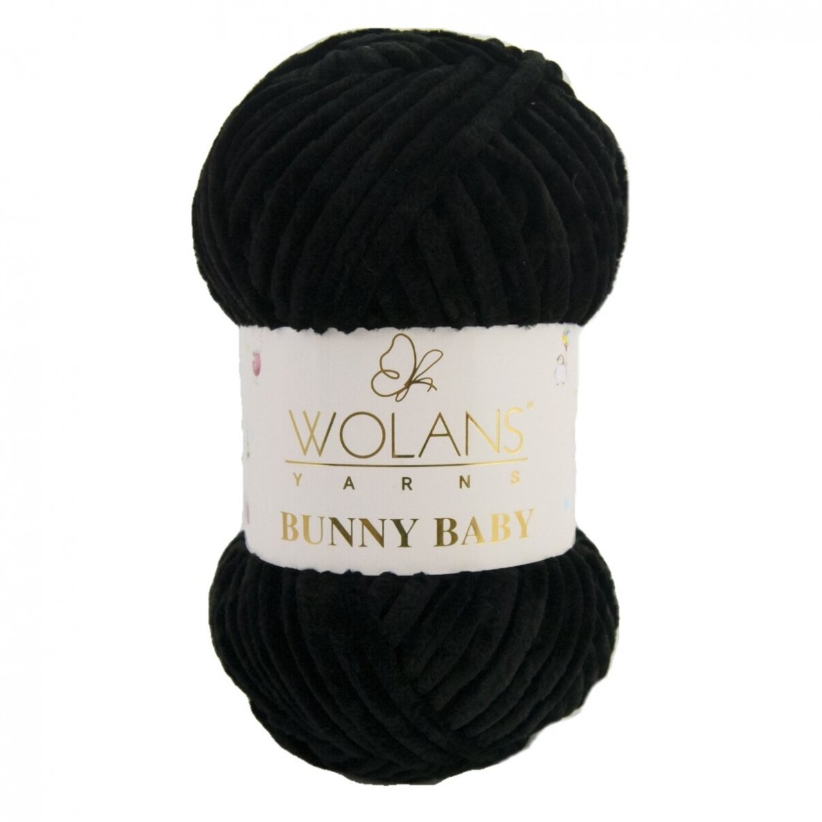 Wolans Bunny Baby 100-10 Juoda – pliušiniai siūlai