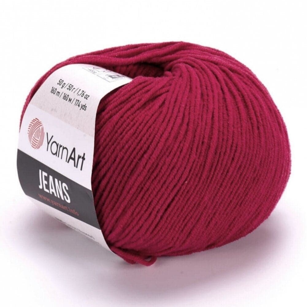 YarnArt Jeans 51 Cherry – cotton acrylic yarn
