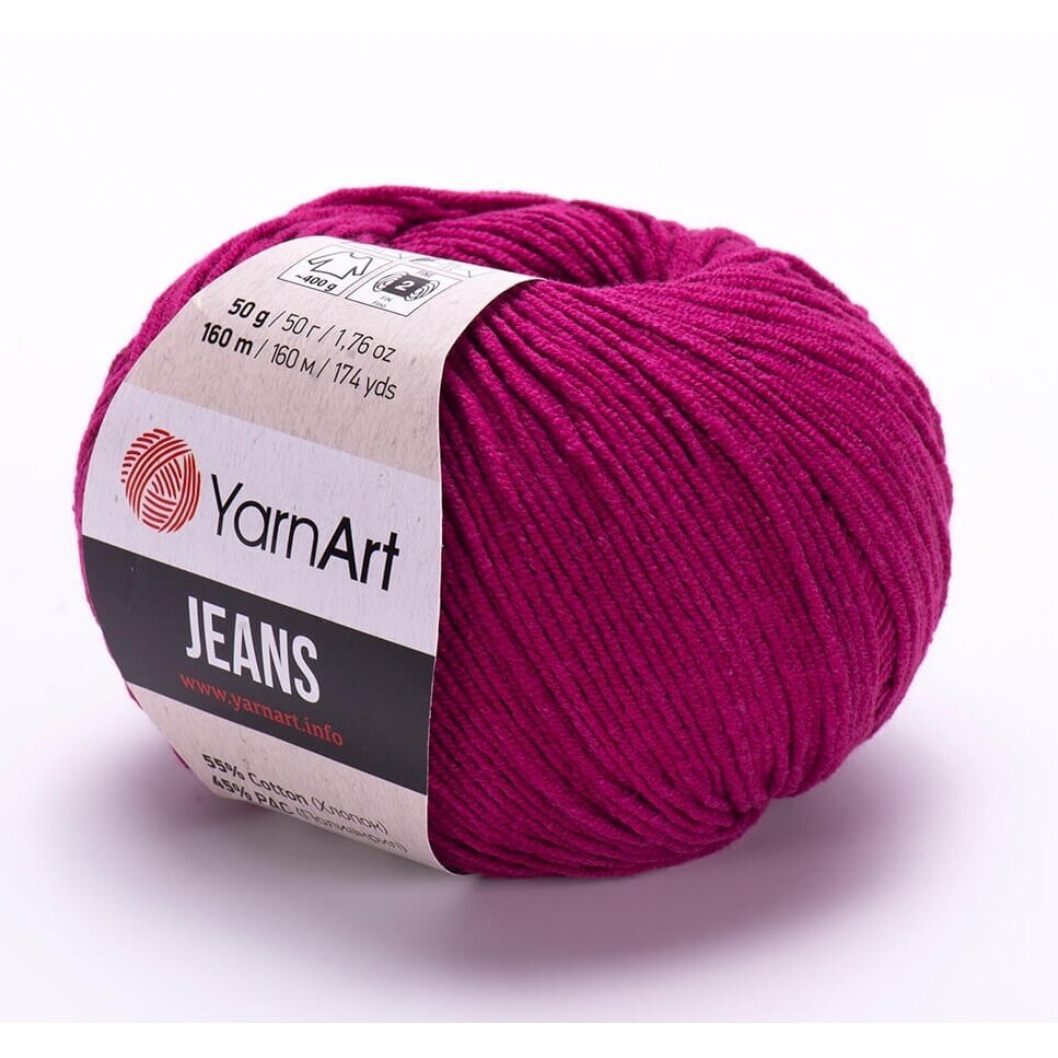 YarnArt Jeans 91 Magenta – cotton acrylic yarn